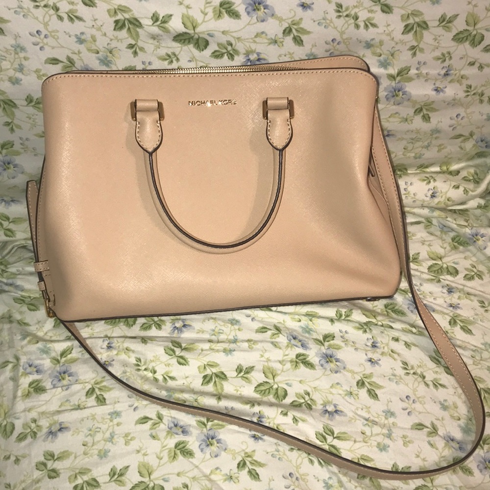 savannah large leather Michael kors satchel